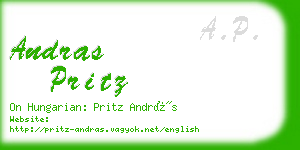 andras pritz business card